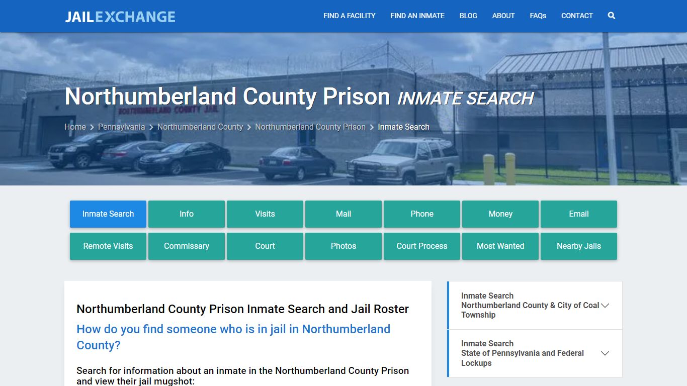 Northumberland County Prison Inmate Search - Jail Exchange