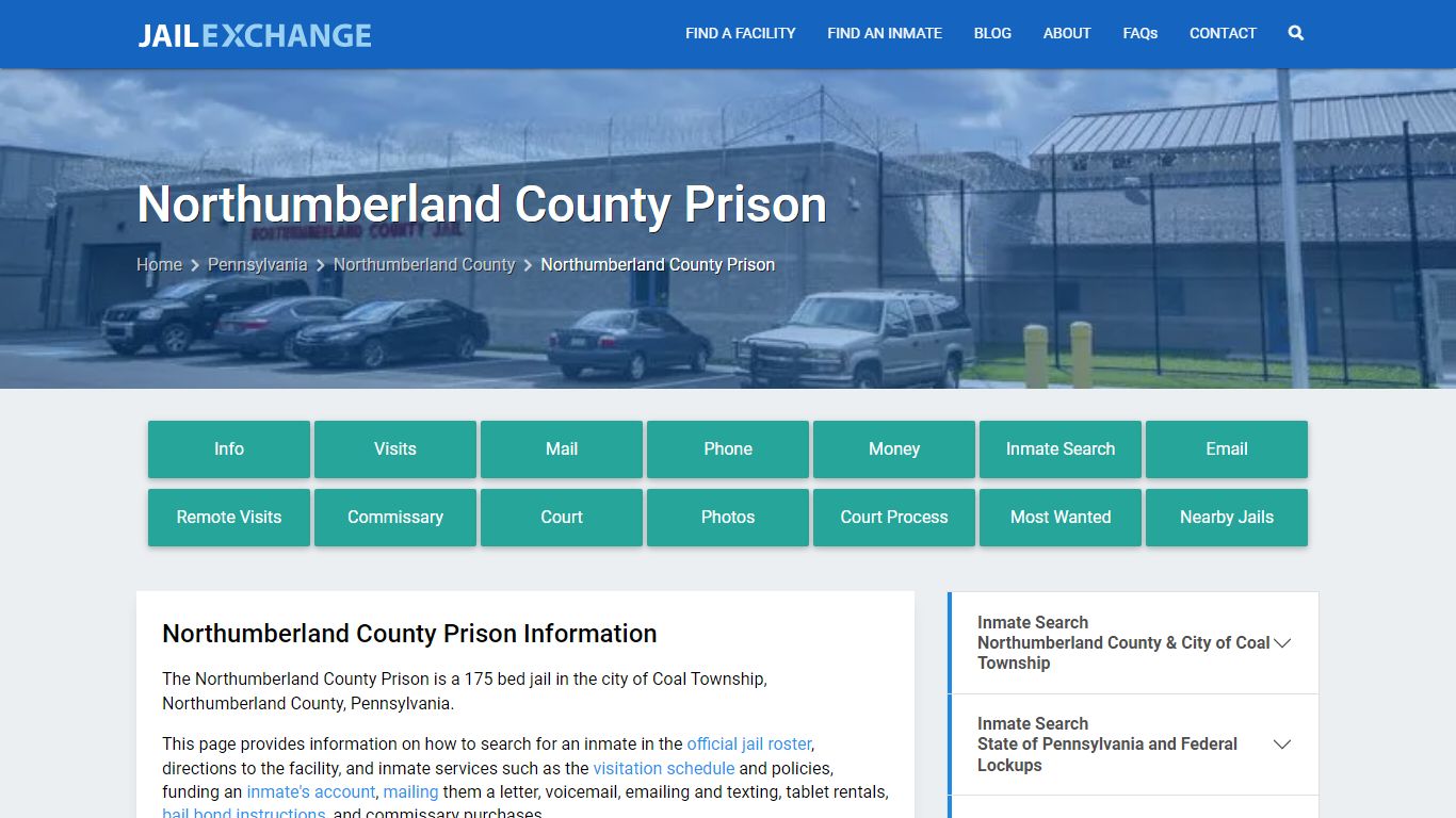 Northumberland County Prison, PA Inmate Search, Information - Jail Exchange